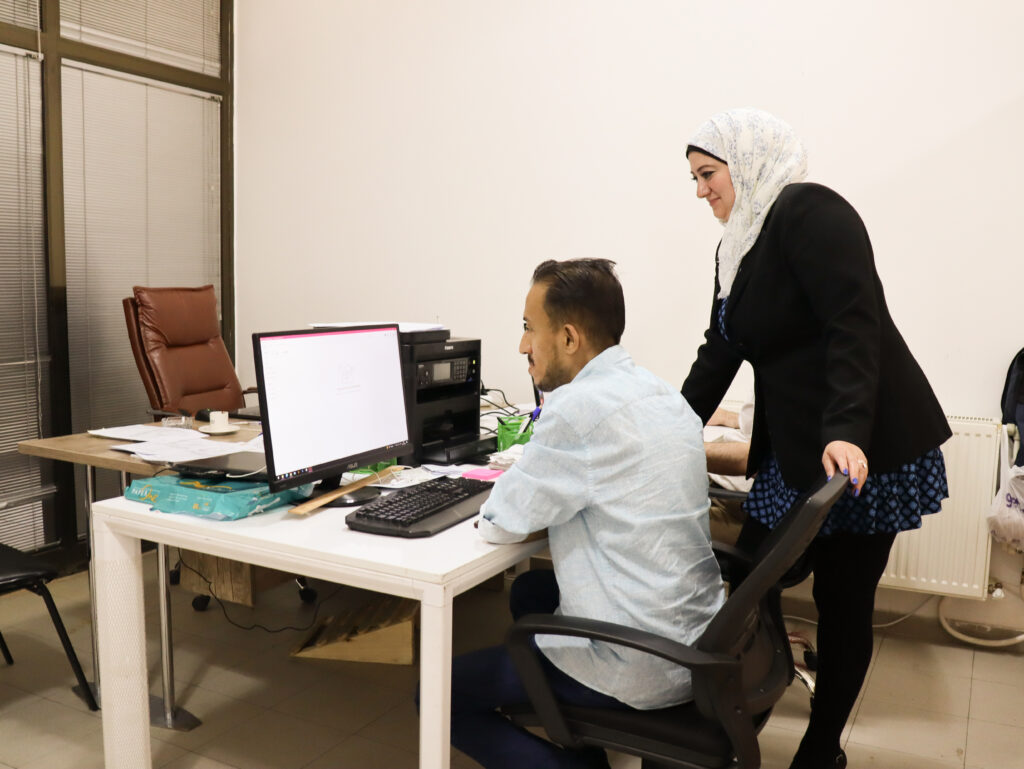 Rahaf and her colleagues at ASP Team